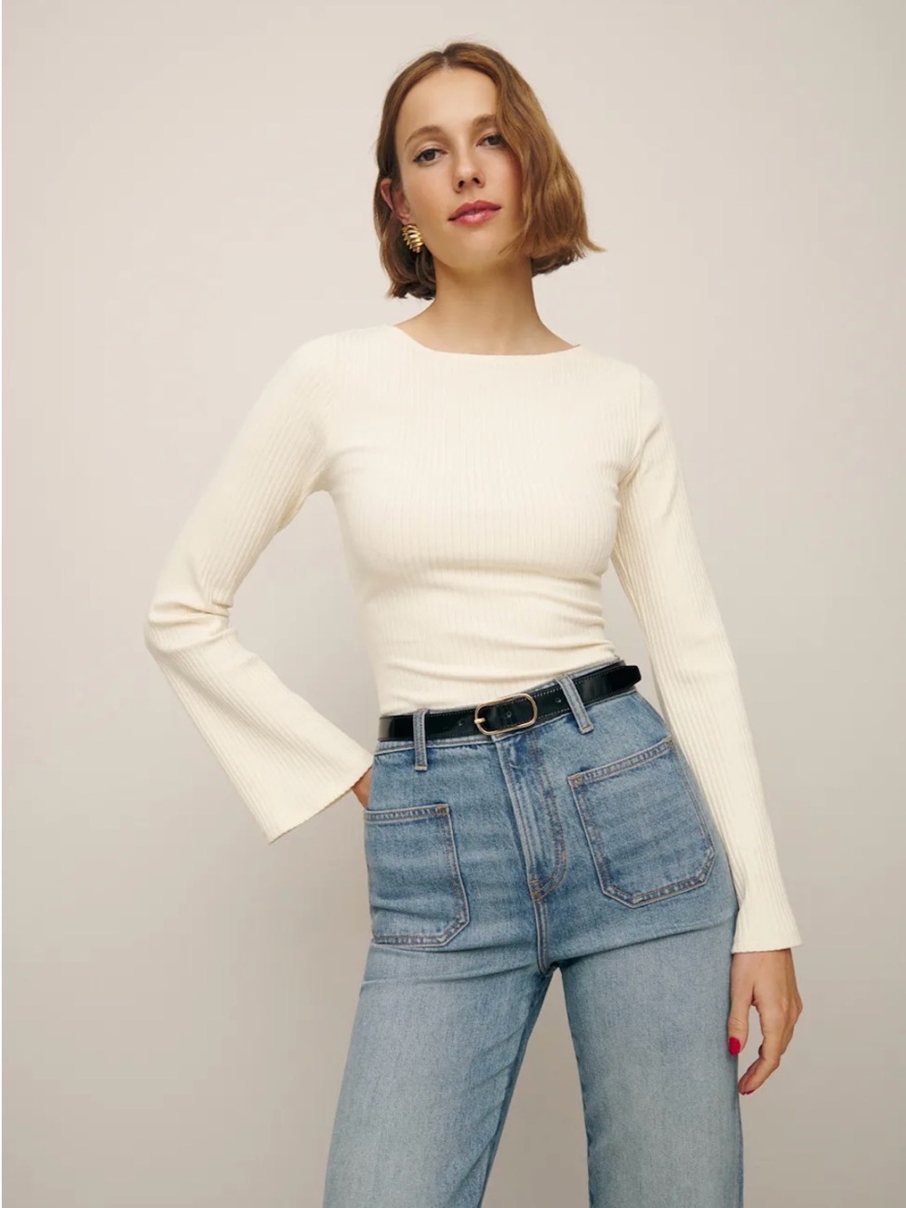 Reformation Miller Knit Top